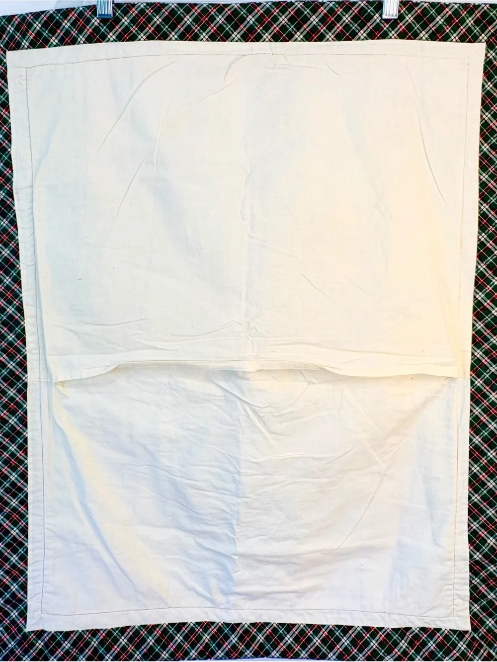 (2) Vintage 80s 90s Patchwork Cottagecore Star Quilt Christmas Pillow Shams